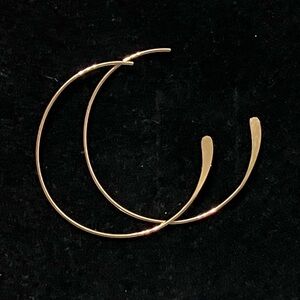 Gold Filled Thin Wire Hoop Earrings